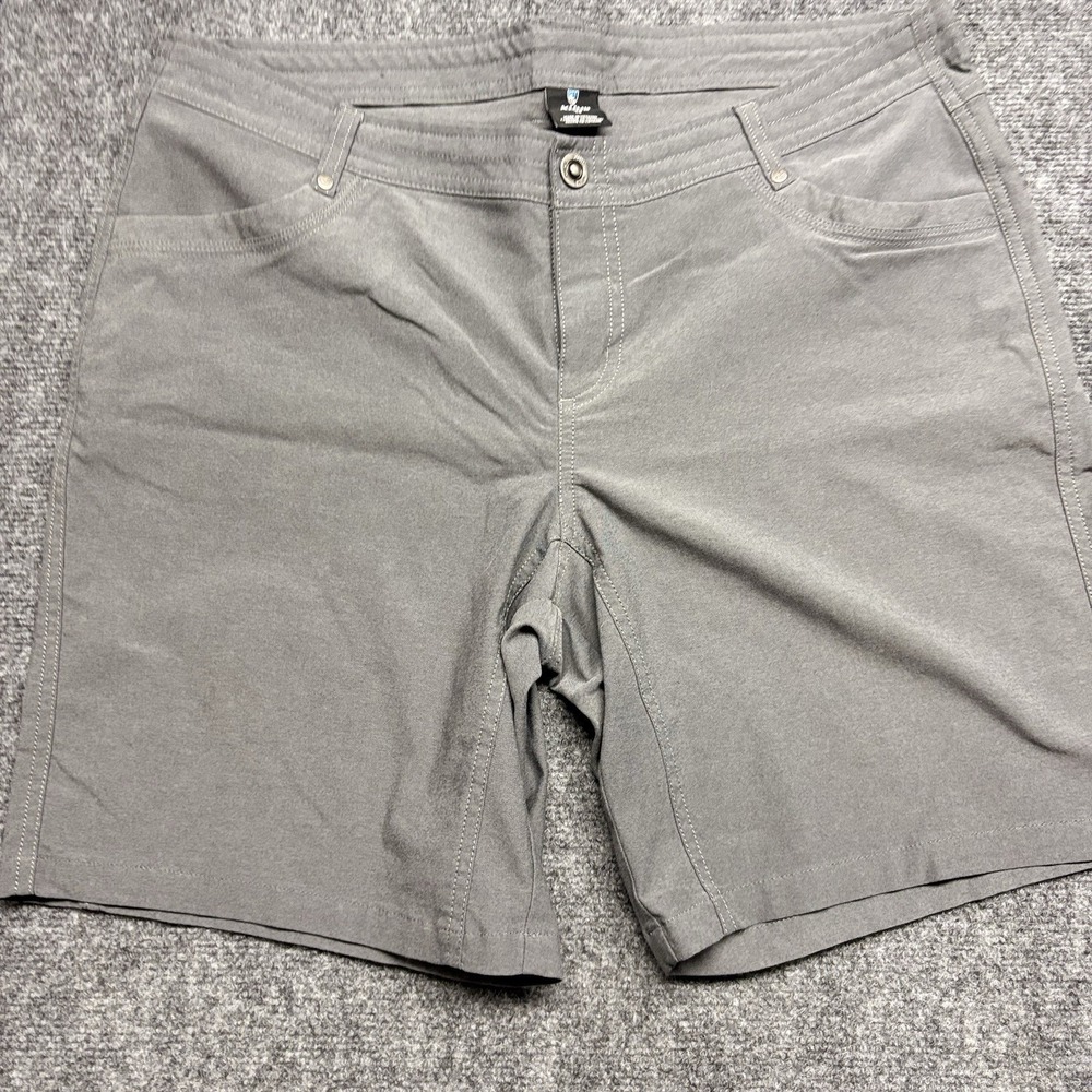 Kuhl Splash Shorts Women's 14 Dark Gray 8" Inseam Hiking Camping Outdoor 6263